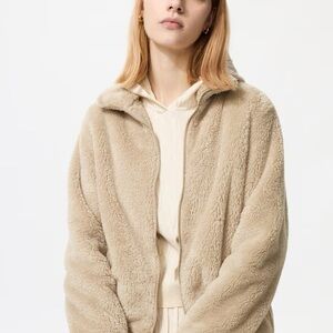 Uniqlo Cream Teddy Jacket